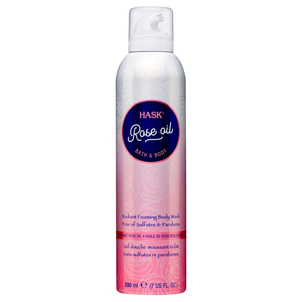New Hask Rose Oil Foaming Body Wash
